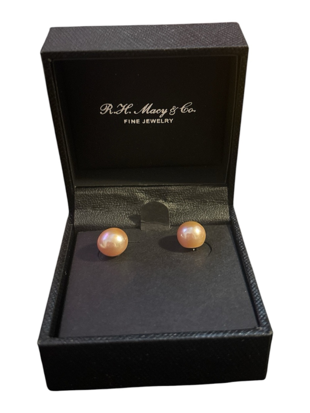 Sterling Silver 7mm Cultured Freshwater Pearl Earrings Macy & Co Fine Jewelry